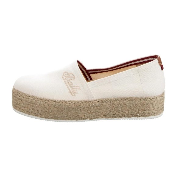 BALLY Canvas Embroidered Accent Espadrille Sneakers W/ BOX - Picture 2 of 4